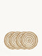 Kata Spiral Coaster Trivet - Natural (Set of 4)