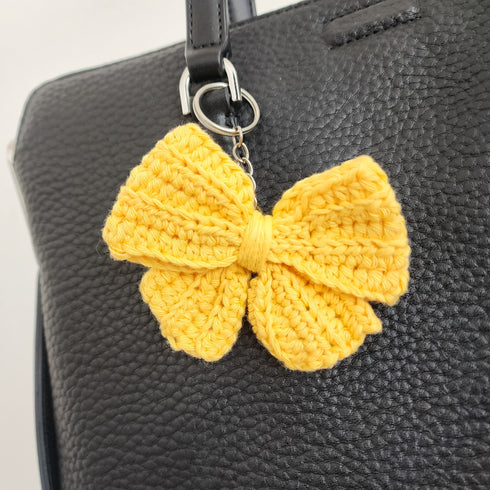 Handwoven Crochet Bow Keychains