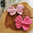 Handwoven Crochet Bow Keychains