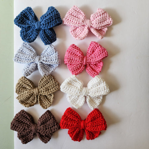 Handwoven Crochet Bow Keychains