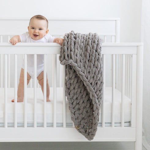 Infinite Chunky Knit Blanket | Minky | Little – Mist