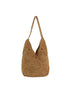 Monochrome Woven Crochet Slouch Tote