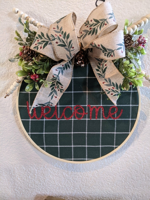 Handmade holiday hoops in various sizes