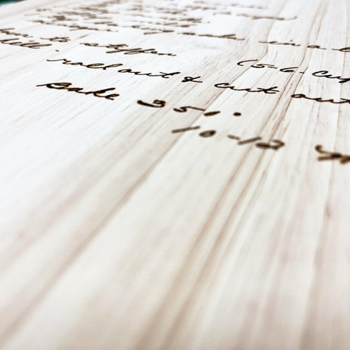 Custom Handwritten Cutting Board