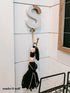Geometric Keychain with Black Tassels