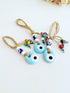 Lucky Evil Eye Bead, Evil Eye Car Rear Mirror Charm, White Evil Eye