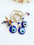Lucky Evil Eye Bead, Evil Eye Car Rear Mirror Charm, White Evil Eye